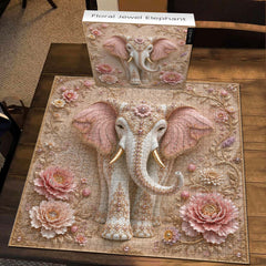 Floral Jewel Elephant Jigsaw Puzzle 1000 Piece