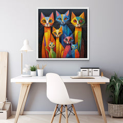 Geometric Art Cat Jigsaw Puzzle 1000 Piece