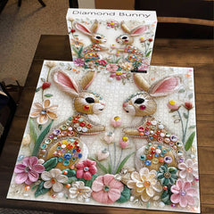 Puzzle en forme de lapin en diamant 1000 pièces