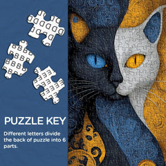 Blue Gold Gaze Jigsaw Puzzle 1000 Pieces