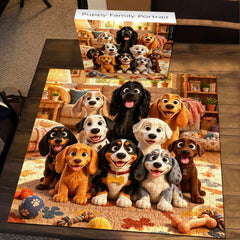 Puppy Family Portrait Jigsaw Puzzle 1000 Piece