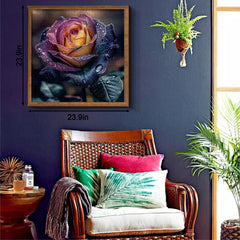 Puzzle en forme de rose arc-en-ciel 1000 pièces