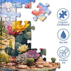Blooming Cactus Jigsaw Puzzle 1000 Pieces