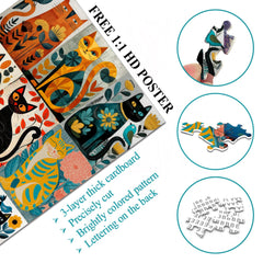 Cat Art Jigsaw Puzzle 1000 Pieces