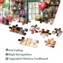 Purr and Petal Jigsaw Puzzle 1000 Pieces
