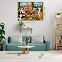 Cat Card Party Jigsaw Puzzle 1000 Piece