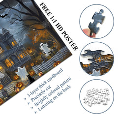 Midnight Haunted House Jigsaw Puzzle 1000 Pieces