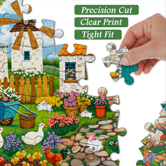 Windmill Pet Courtyard Jigsaw Puzzle 1000 Pieces