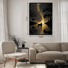 Puzzle de 1000 pièces « Nuit au bord de l'eau étoilée »