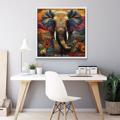 Sunset Textile Elephant Jigsaw Puzzle 1000 Pieces