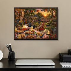 Family Yard BBQ Jigsaw Puzzle 1000 Piece