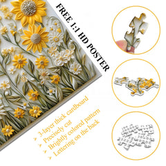 Golden Sunflower Jigsaw Puzzle 1000 Pieces