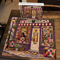 Black Cat Sewing Shop Jigsaw Puzzle 1000 Pieces