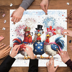 Cheerful Chickens Art Jigsaw Puzzle 1000 Pieces