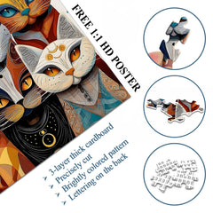 Abstract Cat Jigsaw Puzzle 1000 Pieces