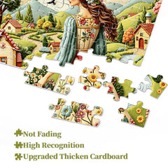 Floral Country Lady Jigsaw Puzzle 1000 Pieces