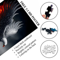 Crimson Flame Eagle Jigsaw Puzzle 1000 Pieces