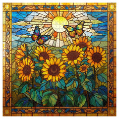 Buntglas-Sonnenblumen-Puzzle 1000 Teile