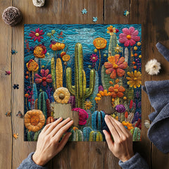 Cactus Blossoms Jigsaw Puzzle 1000 Pieces