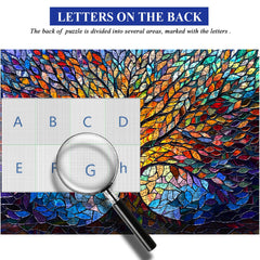 Puzzle en bois mosaïque de l'arbre de vie 1000 pièces