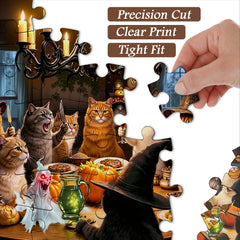 Halloween Feline Supper Jigsaw Puzzle 1000 Piece