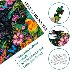 Rainforest Black Panther Jigsaw Puzzle 1000 Pieces