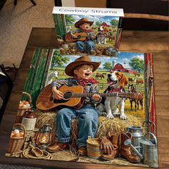 Cowboy Strums Jigsaw Puzzle 1000 Piece