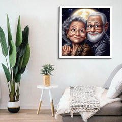 Silver Hair Embrace Jigsaw Puzzle 1000 Pieces