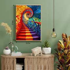 Rainbow Spiral Stairs Jigsaw Puzzle 1000 Piece