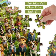 Dogs & Wild Blooms Jigsaw Puzzle 1000 Piece