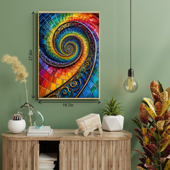 Mosaic Color Vortex Jigsaw Puzzle 1000 Piece