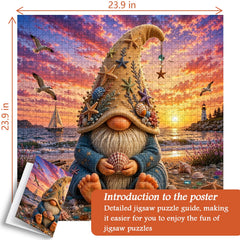 Shell-collecting gnome Jigsaw Puzzle 1000 Piece