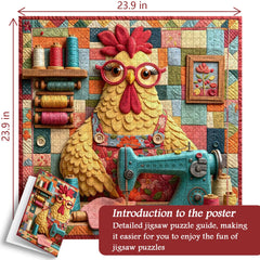 Quilted Chicken Jigsaw Puzzle 1000 Pieces