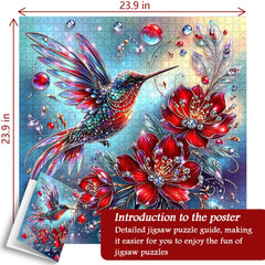 Gemstone Hummingbird Jigsaw Puzzle 1000 Pieces