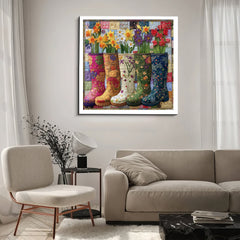 Floral Garden Boots Jigsaw Puzzle 1000 Pieces