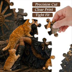The Steampunk Cat Muse Jigsaw Puzzle 1000 Piece