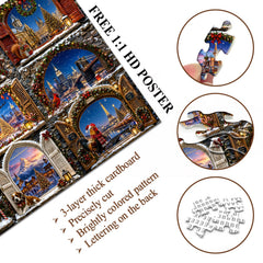 Christmas Windows Jigsaw Puzzle 1000 Piece