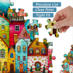 Colorful Town Jigsaw Puzzle 1000 Pieces