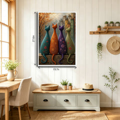 Autumn Cat Quartet Jigsaw Puzzle 1000 Piece