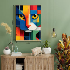 Puzzle géométrique de chat en art, 1000 pièces