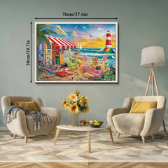 Puzzle de camping au bord de la mer 1000 pièces