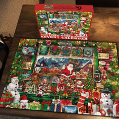 Calendrier de l'Avent en Puzzle de Noël 1000 Pièces