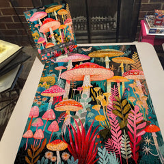 Puzzle en bois de champignons colorés 1000 pièces