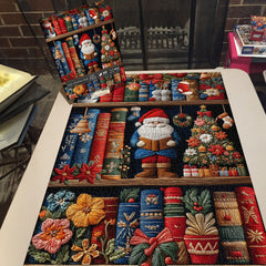 Puzzles en bois 1000 pièces étagère de Noël confortable