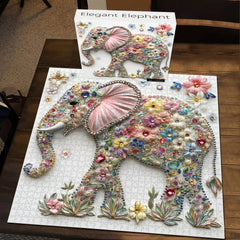 Puzzle Élégant Éléphant 1000 Pièces
