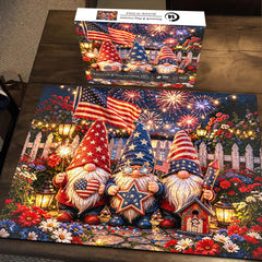 Firework & Flag Gnomes Jigsaw Puzzle 1000 Piece