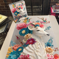 Floral Cerf Puzzle 1000 Pièces