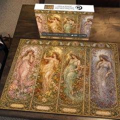 Puzzle de 1000 pièces Bibliothèque pastel fantaisiste
