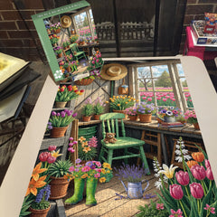 Puzzle de 1000 pièces Jardinier et Fleurs