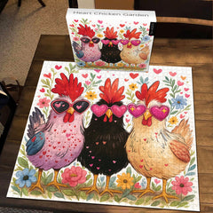 Puzzle de 1000 pièces Cœur Poulet Jardin